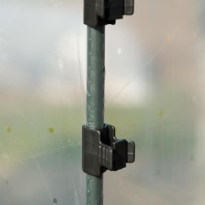 Tunnelfolie bevestigingsclip enkel zwart