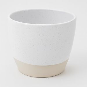 Half glaze speckled pot Studio