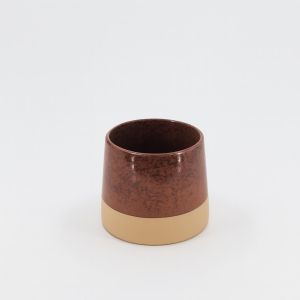 Kurkvormige  pot tweekleurig Ø 13cm Studio